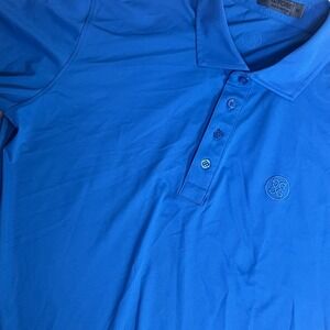G/FORE Shirt Mens Medium Royal Blue Golf Performance Polo Logo Short S Outdoor